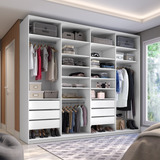 Closet Casal 100 Mdf Bp 4 Vaos 6 Gavetas Sion