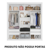 Closet Casal 4 Gavetas Amoudi Móveis Cor Branco