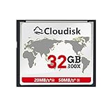 Cloudisk Cartão Flash Compacto 32GB 300X CF 2 0 Desempenho Do Cartão Para Câmera DSLR Câmera Digital Vintage E Equipamentos Industriais 32GB CompactFlash 