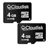 Cloudisk Pacote Com 2 Cartões Micro SD De 4 GB Cartão De Memória Flash C6 Micro SDHC Com Adaptador SD 4 GB 