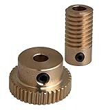 CNBTR Roda De Engrenagem Helicoidal De Latão 40T E Kits De Eixo De Engrenagem Helicoidal De 5 Mm De Diâmetro De Furo De 0-5 Conjunto De Módulo De 1-40 Caixa De Engrenagem De Transmissão De Proporção