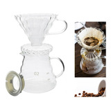 Coador Café Com Suporte Jarro Filtro De Vidro 650ml Premium