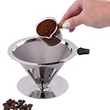 Coador De Café Inox 100 Filtro Com Dupla Camada Reutilizável Sustentável Ecológico Peneira Sem Papel Lavável Gourmet Fino Café Artesanal Coador Durável Portátil