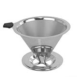 Coador De Café Reutilizável Inox N-102 - Filtro Permanente Em Aço Inoxidável- Lavável- Sustentável- Econômico- Ideal Para Café Coado Tradicional