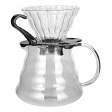 Coador De Café Tipo Hario V60 E Jarra De Vidro Conjunto
