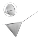 Coador E Funil C Cabo P Óleo Inox 14x14cm Cônico Cone