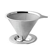 Coador Filtro De Café 103 Reutilizável Lavável Malha Ultra Fino Em Aço Inox Sem Necessidade Do Filtro De Papel