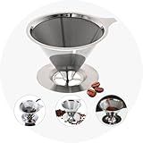 Coador Filtro De Café Inox Reutilizável - Filtro De Café Permanente Em Aço Inoxidável - Sem Uso De Papel - Malha Ultrafina - Sustentável- Portátil E Lavável - UpShop