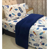 Coberdrom Solteiro Infantil Menino Menina Malha Dupla Face
