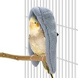 Cobertor Aconchegante Para Pássaros  Gaiola De Papagaio  Cabana Aconchegante  Ninho De Pássaros  Cama De Cama Para Periquito  Calopsita  Conure  Cinza Africano  Médio  Cinza 