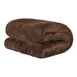 Cobertor Casal Manta Microfibra Fleece 01 Peça Cor Tabaco