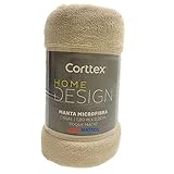 Cobertor Casal Microfibra Home Design Manta Corttex Original Bege 