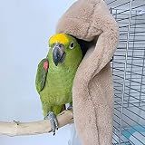 Cobertor De Pássaro De Lã De Canto  Brinquedo De Pendurar Ninho De Abraço  Canto Confortável De Pássaro Cores Sortidas  Gaiola De Papagaio Cabana Aconchegante Ninho De Pássaro Quente Casa Cama Rede De Brinquedo  Para Periquito Calopsita Lovebirds Cáqui L  