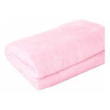 Cobertor Essência Enxovais Microfibra Soft Casal Cor Rosa claro Com Design Lisa De 2 4m X 2 2m