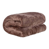 Cobertor Essência Enxovais Microfibra Soft Casal Cor Tabaco Com Design Lisa De 2 4m X 2 2m
