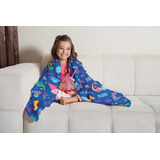 Cobertor Infantil Conforto Sofá Flece Magic Dino Lepper