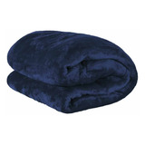 Cobertor Manta Soft Solteiro 1 Corpo Antialérgica Cor Azul marinho