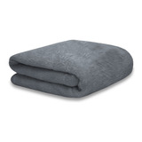 Cobertor Manta Soft Solteiro 1 Corpo Antialérgica Cor Cinza