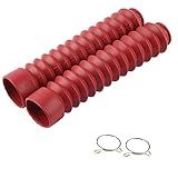 Cobertura De Bota De Garfo De Viagem Longa De 8 Polegadas Capa Universal De Borracha Para Forquilha Dianteira De Motocicleta Botas De Amortecimento De Choque Capa Protetora Contra Poeira Red 