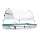 Cobertura Para Piscina De Armação Proteção Contra O Sol Cor Branco