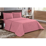 Cobre Leito Pratic Casal King Rose Conjunto De Cama 3 Peças Matelassê Premium De Qualidade Casa Laura Enxovais