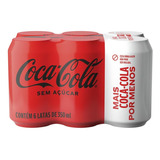 Coca cola Sem Açúcar Lata 350ml Leve Mais Pague Menos 6 Unid