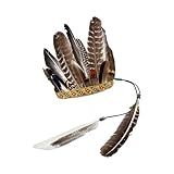 Cocar De Penas Para Fotos Adereços Para Cabeça Chapéu Indiano Decoração Tiara Para Papéis Festa Temática Vestido Extravagante Carnavais Estilo D