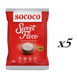 Coco Ralado Sococo Sweet Floco Úmido E Adoçado Kit 5 Kilos