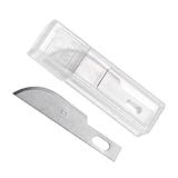 CoCud Lâminas Hobby Craft 10 Lâmina De Corte De Substituição De Aço Manganês Conjunto De Lâminas De Faca Hobby Com Estojo De Armazenamento Aplicações Para Arte Scrapbooking DIY 100 Peças