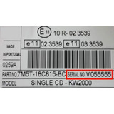 Codigo Enter Keycode Radio Sony Ford Focus Ghia 2009 Vseries