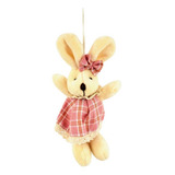 Coelha Rosa Mini Pendente 15x6x5cm Enfeite De Páscoa