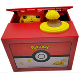 Cofre Pokémon Pikachu Automático Rouba Moedas Cofrinho Bank