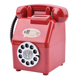 Cofrinho De Telefone Retrô Vintage Pote Para Economizar