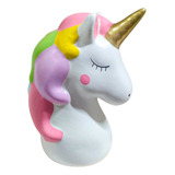 Cofrinho Infantil Unicórnio Em Cerâmica Decorativo Colorido
