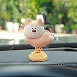 COGEEK Decoração De Painel De Carro De Cachorrinho Balançando- Enfeite De Tela Central De Carro Tremendo- Presente De Decoração Bonito Para Escritório- Casa E Jardim -Shiba Inu-