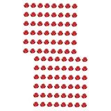COHEALI 100 Peças Pulseira Vermelha Brincos De Círculo Mini Flores De Resina Pulseiras De Cristal Pulseira Rosário Miçangas De Rosa Faça Você Mesmo Vermelho Contas De Pulseira Plástico
