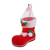 COHEALI Natal Papai Noel Saco De Bota De Doces Sapatos Vermelhos Presente Meia Lanches Porta Caneta Recipiente De Lápis Decorações Para Casa Enfeites De Árvore De Natal Pingentes