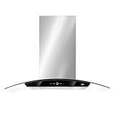 Coifa De Ilha Eos 90cm Eco90ivd Touch Inox Com Vidro 110v