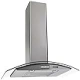 Coifa De Parede 110V Nardelli 4 6 Bocas 75cm Vidro Curvo Slim Inox
