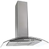 Coifa De Parede 220V 80cm Fogatti Vidro Curvo Slim 4 6 Bocas