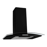 Coifa De Parede 60cm Vidro Curvo Duto Slim Fogatti Black Cor Preto 220v
