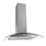 COIFA DE PAREDE Fogatti VIDRO CURVO DUTO SLIM INOX 80CM 127V