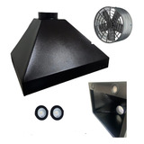 Coifa Gourmet 120 X 60 Preto Eletrostática Led Exaustor