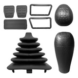 Coifa Marcha Console Satélite Moldura Pedal Saveiro Quadrada