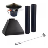Coifa Para Churrasqueira Gourmet Preta 95 Cm 4 Dutos