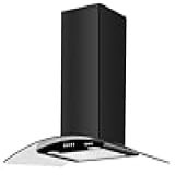 Coifa Parede Vidro Curvo Arketto Black Para Fogão 4 á 6 Bocas 90cm Dominox 110V