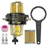 Coimoviol Conjunto Separador De Água E Filtro De Combustível Uf 10K Compatível Com Motor De Popa Marítimo Mercury Yamaha Suzuki Tohastsu Filtro Universal Com Chave E Elemento Filtrante Extra