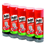 Cola Bastão Pritt Stick Escolar Atóxica Não Tóxica 40g Kit 5 Cor Branco