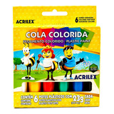 Cola Colorida 6 Cores Acrilex 23g