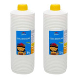 Cola Líquida Branca 1kg Piratininga Kit 2 Unidades Cor Branco